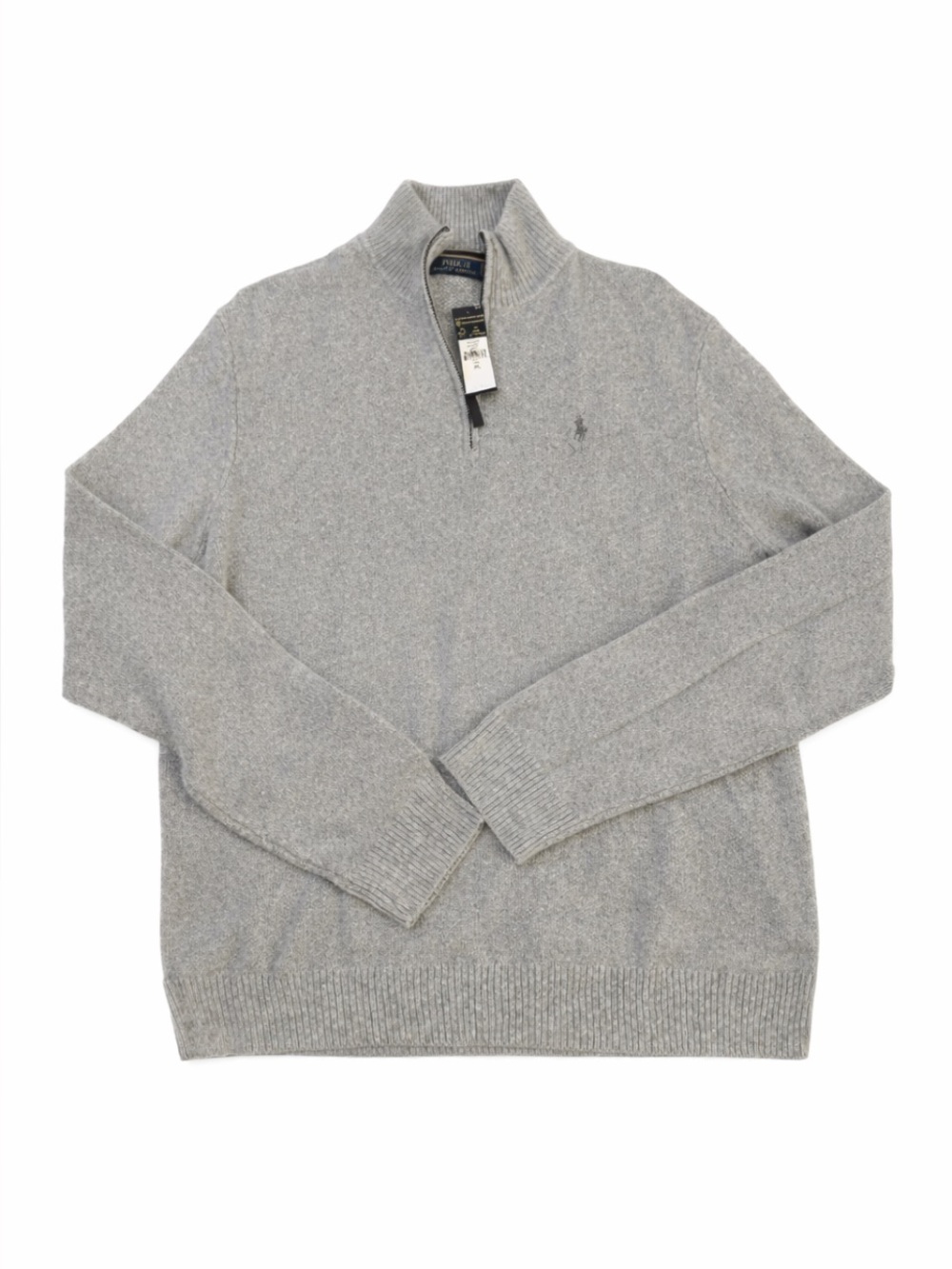 NWT Polo Ralph Lauren Grey Heather Quarter Zip Sweater – Men’s XL